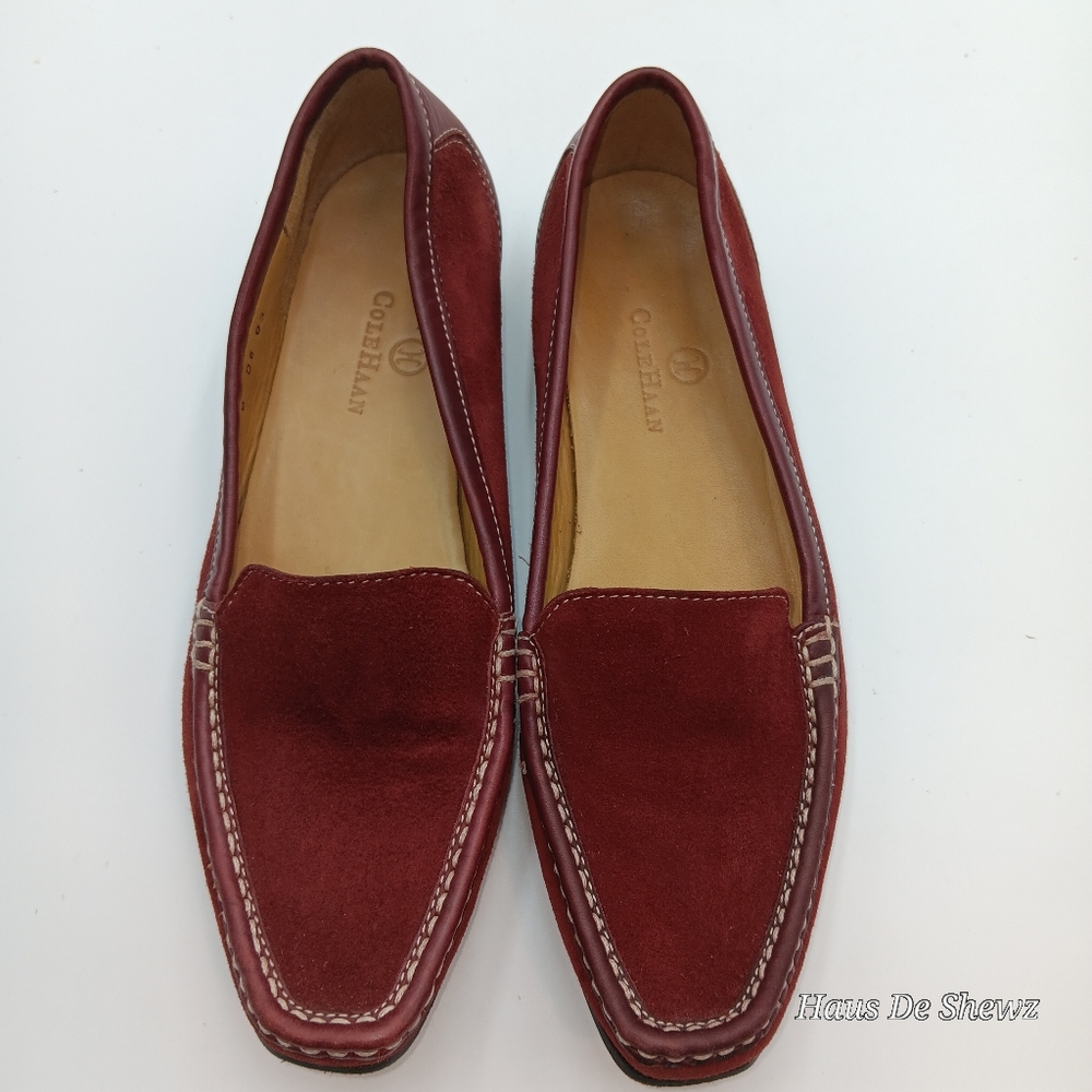 Cole Haan women's leather loafer in red size 7